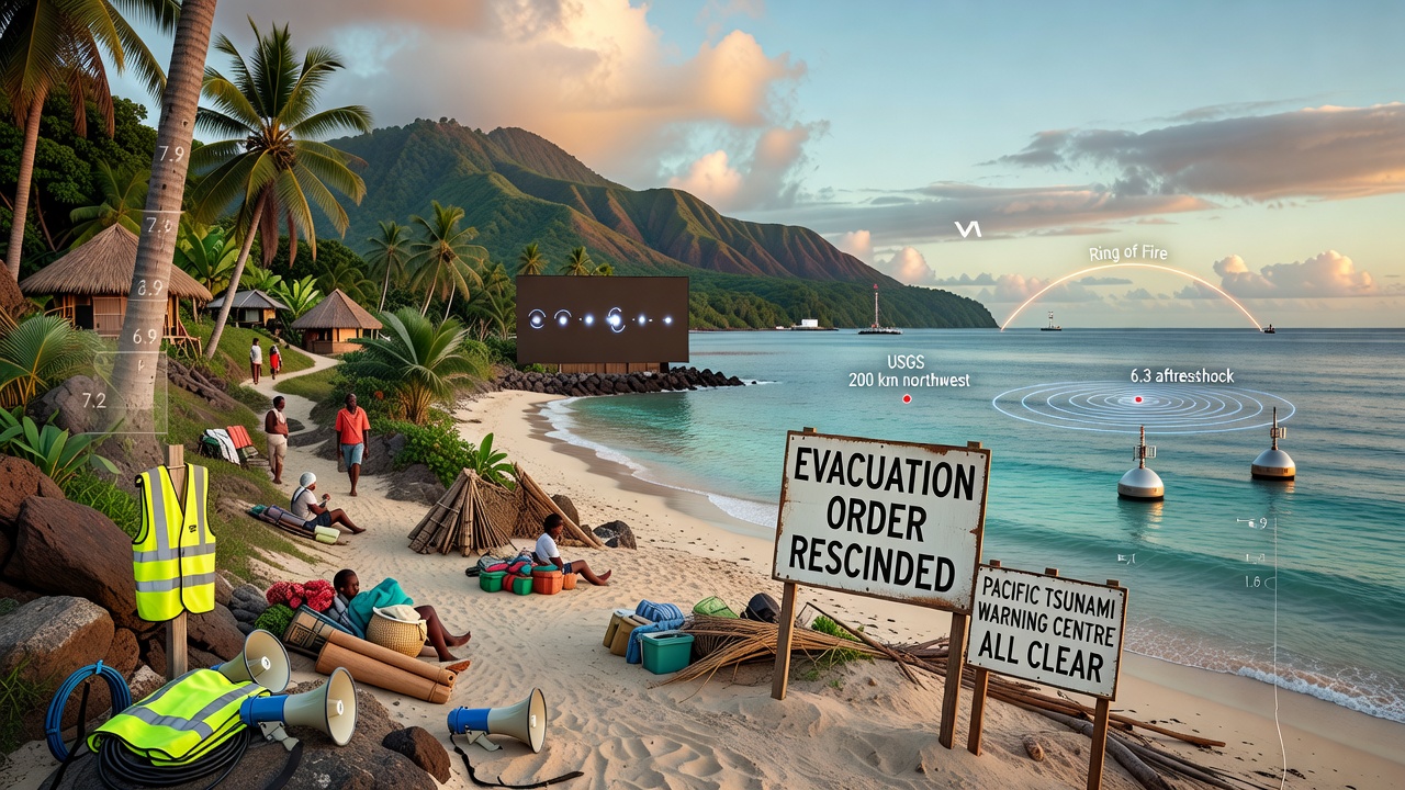 Vanuatu Coastal Evacuation Order Rescinded After Offshore Quake Downgraded to 6.9