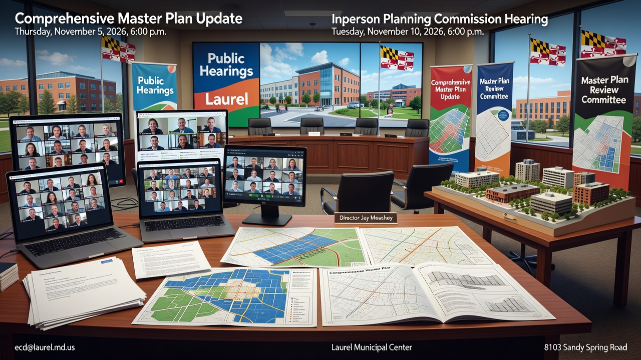 Laurel Sets Two Public Hearings on Comprehensive Master Plan Update