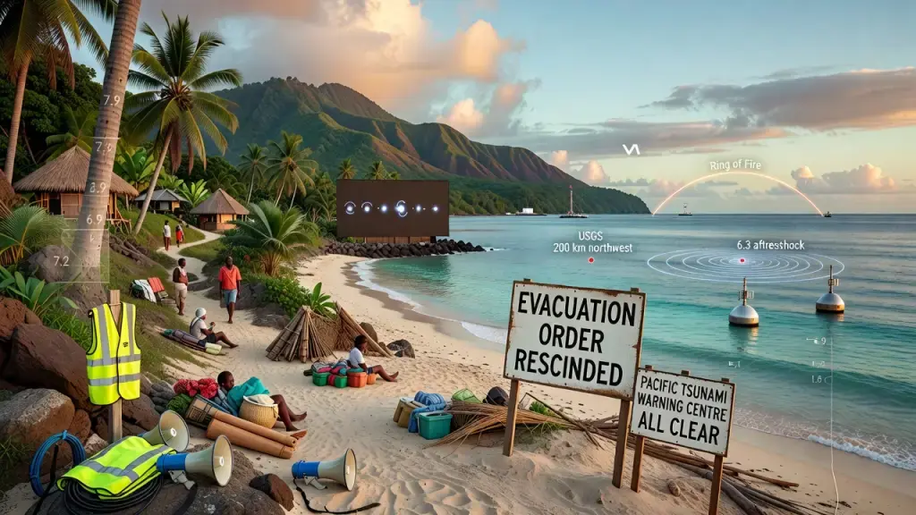 Vanuatu Coastal Evacuation Order Rescinded After Offshore Quake Downgraded to 6.9