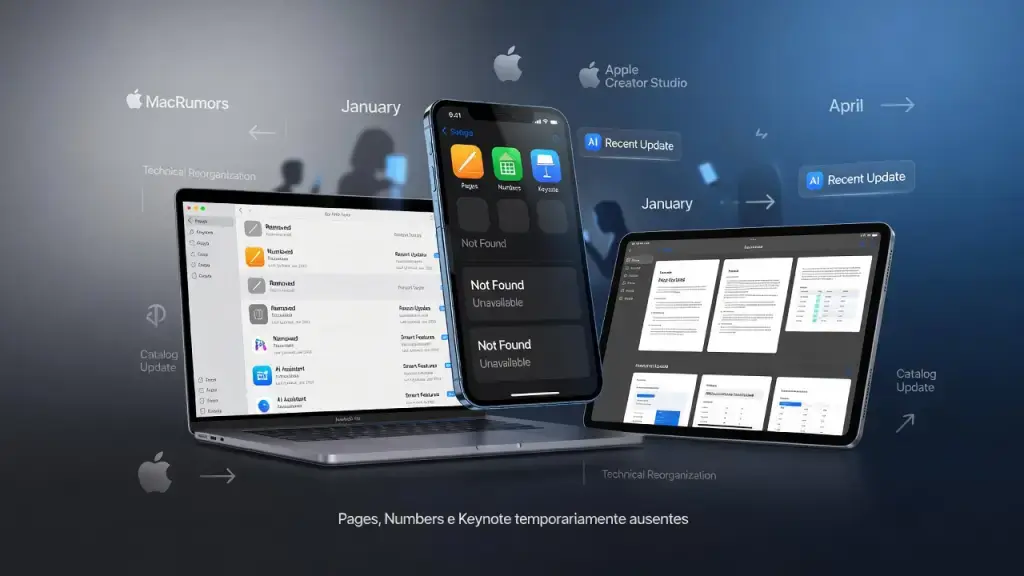 Pages, Numbers e Keynote somem temporariamente da App Store, sem explicação da Apple