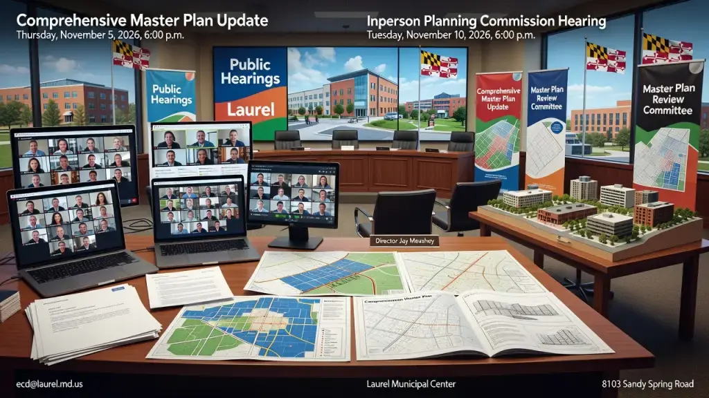Laurel Sets Two Public Hearings on Comprehensive Master Plan Update